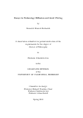 Cover page: Essays in Technology Diffusion and Asset Pricing