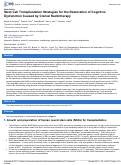 Cover page: Stem Cell Transplantation Strategies for the Restoration of Cognitive Dysfunction Caused by Cranial Radiotherapy