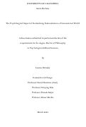 Cover page: The Psychological Impacts of Normalizing Nationalism in a Transnational World