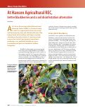 Cover page: At Hansen Agricultural REC, better blackberries and a soil disinfestation alternative