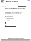 Cover page: Electric vehicles: Approaching the tipping point