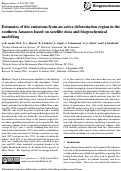 Cover page: Estimates of fire emissions from an active deforestation region in the southern Amazon based on satellite data and biogeochemical modelling