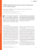 Cover page: FOXO-regulated transcription restricts overgrowth of Tsc mutant organs