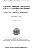 Cover page: Underwriting Area-based Yield Insurance to Crowd-in Credit Supply and Demand