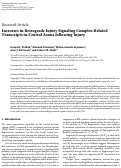 Cover page: Increases in Retrograde Injury Signaling Complex-Related Transcripts in Central Axons following Injury