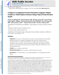 Cover page: Collagen X Longitudinal Fracture Biomarker Suggests Staged Fixation in Tibial Plateau Fractures Delays Rate of Endochondral Repair.