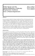 Cover page: Public Transit and the Spatial Distribution of Minority Employment: Evidence from a Natural Experiment