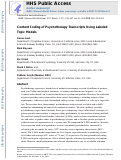 Cover page: Content Coding of Psychotherapy Transcripts Using Labeled Topic Models