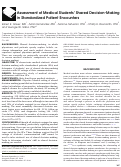 Cover page: Assessment of Medical Students’ Shared Decision-Making in Standardized Patient Encounters