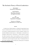 Cover page: The Stochastic Theory of Fluvial Landsurfaces