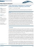 Cover page: On the optimal design of experiments for conceptual and predictive discrimination of hydrologic system models