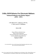 Cover page: Utility DSM Rebates for electronic ballasts: National estimates and 
market impact (1992 - 1997)