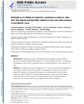 Cover page: Estimation of childhood nephrotic syndrome incidence: data from the atlanta metropolitan statistical area and meta-analysis of worldwide cases.