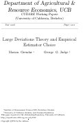 Cover page: Large Deviations Theory and Empirical Estimator Choice