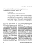 Cover page: A permeabilized cell model for studying cytokinesis using mammalian tissue culture cells.