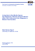 Cover page: Living Islam in Non-Muslim Spaces: How Religiosity of Muslim Immigrant Women Affect Their Cultural and Civic Integration in Western Host Societies