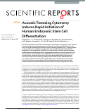 Cover page: Acoustic Tweezing Cytometry Induces Rapid Initiation of Human Embryonic Stem Cell Differentiation