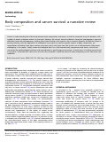 Cover page: Body composition and cancer survival: a narrative review.