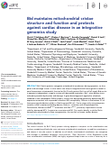 Cover page: Bid maintains mitochondrial cristae structure and function and protects against cardiac disease in an integrative genomics study.