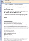 Cover page: Association of Albumin-Creatinine Ratio and Cystatin C With Change in Ankle-Brachial Index: The Multi-Ethnic Study of Atherosclerosis (MESA)