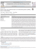 Cover page: Primary tumor type prediction based on US nationwide genomic profiling data in 13,522 patients.