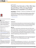Cover page: Population Size Estimation of Men Who Have Sex with Men in Tbilisi, Georgia; Multiple Methods and Triangulation of Findings