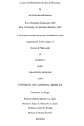 Cover page: Logical and Substantive Scales in Phonology