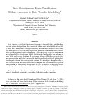 Cover page: Error Detection and Error Classification: Failure Awareness in Data Transfer Scheduling