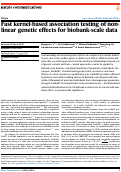Cover page: Fast kernel-based association testing of non-linear genetic effects for biobank-scale data.