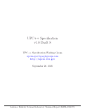 Cover page: UPC++ Specification v1.0, Draft 8