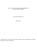 Cover page: The Corporate Transformation of American Health Care:  A Stud in Institution Building