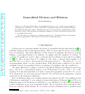 Cover page: Generalized Divisors and Biliaison