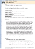 Cover page: Marital Quality and Health: A Meta-Analytic Review
