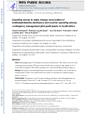 Cover page: Spending money to make change: Association of methamphetamine abstinence and voucher spending among contingency management pilot participants in South Africa