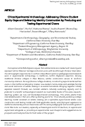 Cover page: ChicanXperimental Archaeology: Addressing Chicanx Student Equity Gaps and Bolstering Identity Construction by Producing and Testing Experimental Ovens