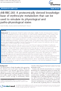 Cover page: iAB-RBC-283: A proteomically derived knowledge-base of erythrocyte metabolism that can be used to simulate its physiological and patho-physiological states