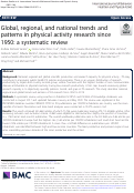 Cover page: Global, regional, and national trends and patterns in physical activity research since 1950: a systematic review