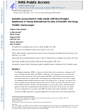 Cover page: Geriatric assessment in older adults with non-Hodgkin lymphoma: A Young International Society of Geriatric Oncology (YSIOG) review paper.