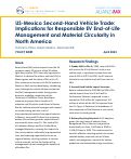 Cover page: US-Mexico Second-hand Vehicle Trade: Implications for Responsible EV End-of-Life Management and Material Circularity in North America