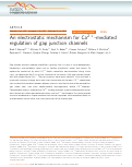 Cover page: An electrostatic mechanism for Ca2+-mediated regulation of gap junction channels