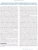 Cover page: Eligibility and enrollment in the Special Supplemental Nutrition Program for Women, Infants, and Children (WIC)--27 states and New York City, 2007-2008.