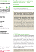 Cover page: Unpacking mating success and testing Bateman’s principles in a human population