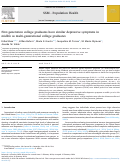 Cover page: First-generation college graduates have similar depressive symptoms in midlife as multi-generational college graduates