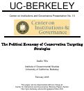 Cover page: The Political Economy of Conservation Targeting Strategies