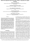 Cover page: Distinct Developmental Trajectories In The Cognitive Components Of Complex Planning