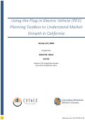 Cover page: Using the Plug-in Electric Vehicle (PEV) Planning Toolbox to Understand Market Growth in California