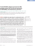 Cover page: Caenorhabditis elegans paraoxonase-like proteins control the functional expression of DEG/ENaC mechanosensory proteins