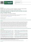 Cover page: Individual variation in dispersal and fecundity increases rates of spatial spread