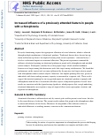 Cover page: Increased Influence of a Previously Attended Feature in People With Schizophrenia