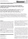 Cover page: Long-Duration Neoadjuvant Therapy with FOLFIRINOX Yields Favorable Outcomes for Patients Who Undergo Surgery for Pancreatic Cancer.